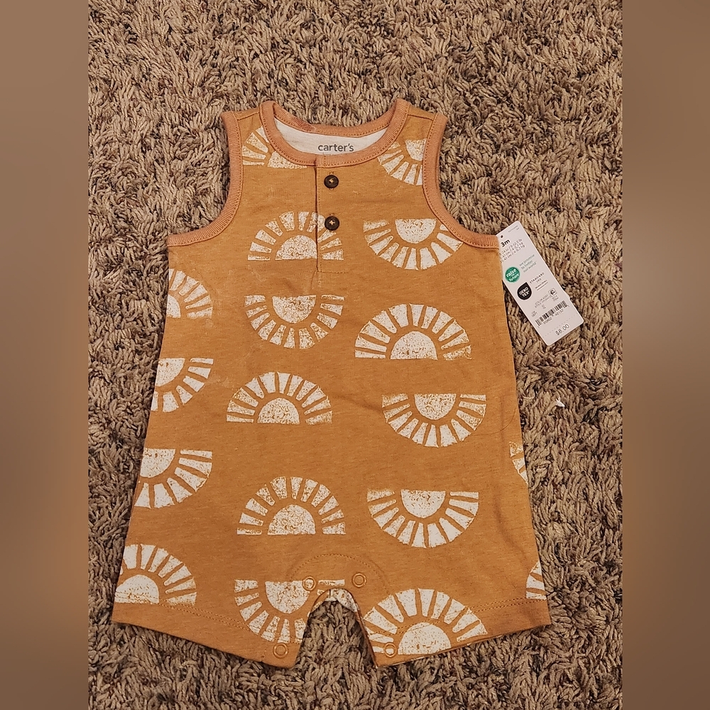 Carter's 1 piece gold romper, 3 month